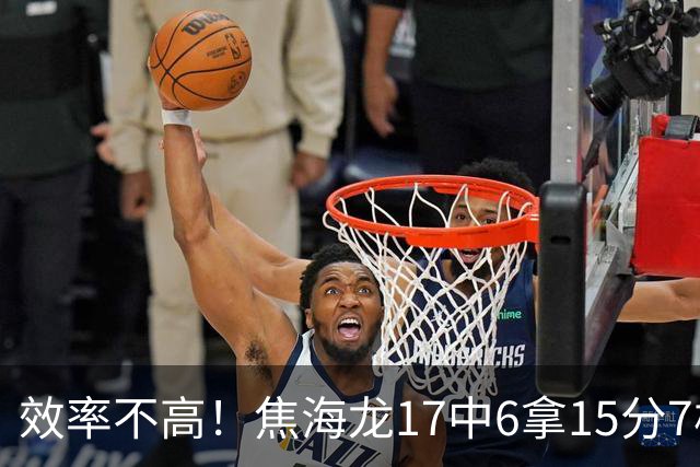 效率不高！焦海龙17中6拿15分7板 三分9中3